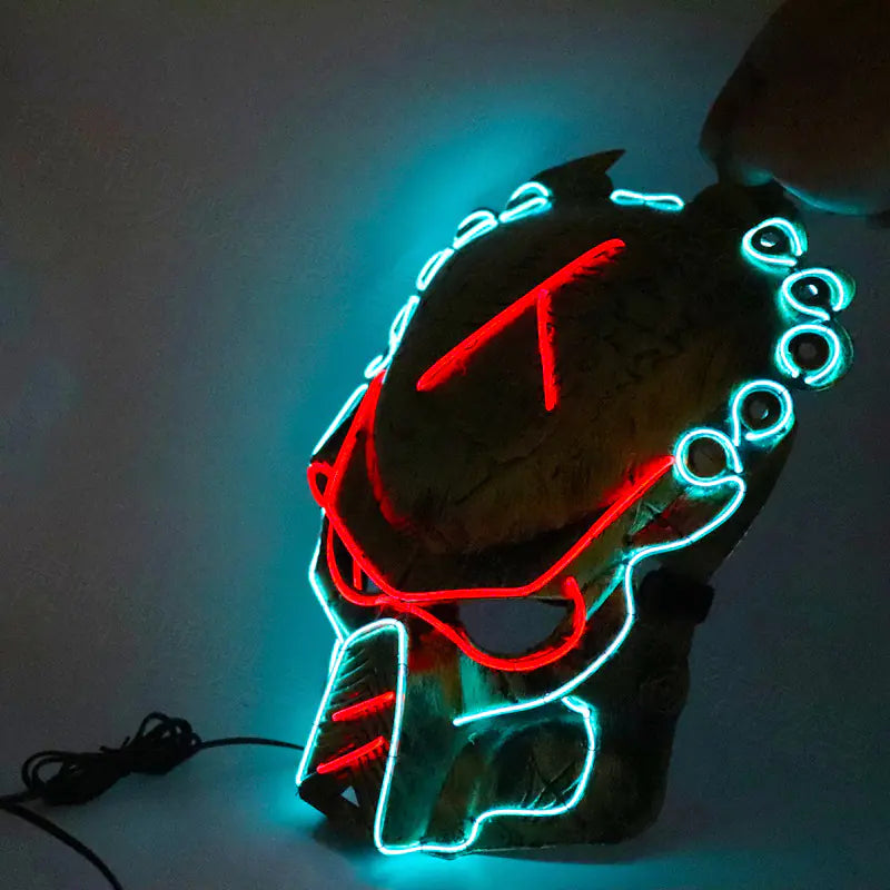 Predator Cosplay LED Mask for Halloween Costume